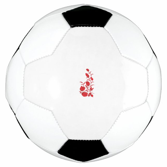 Rose Madder, Thunderbird floral design Soccer Ball (Front)