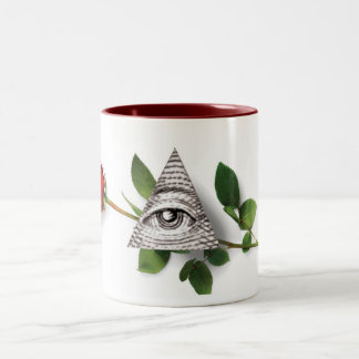 Rose Magi Pyramid Two-Tone Coffee Mug