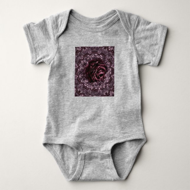 Rose Mandala  Baby Bodysuit (Front)