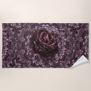 Rose Mandala Beach Towel