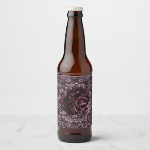 Rose Mandala Beer Bottle Label