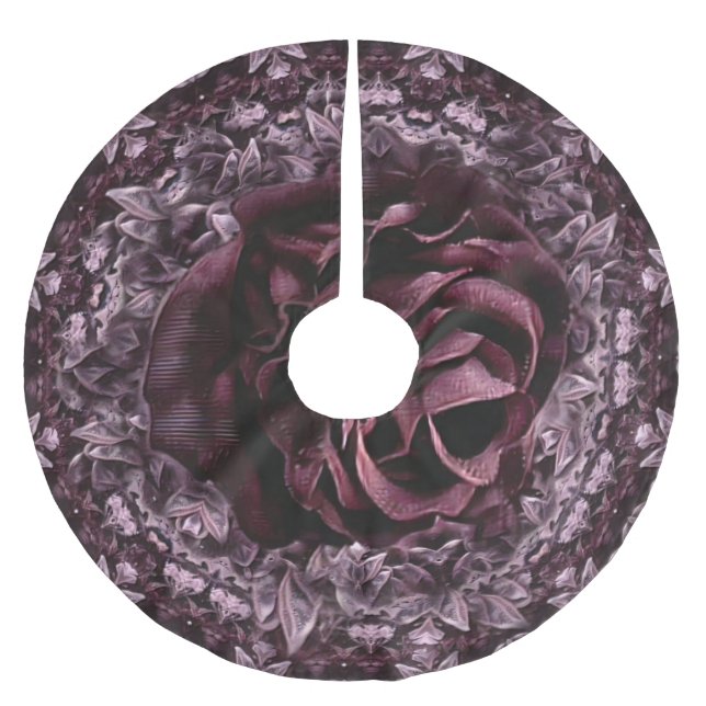 Rose Mandala  Brushed Polyester Tree Skirt (Front)