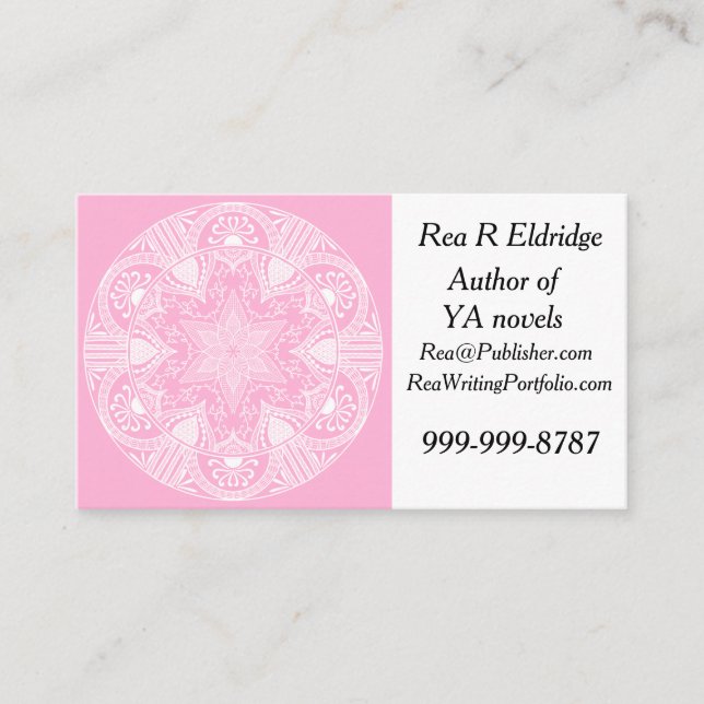 Rose Mandala Business Card (Front)