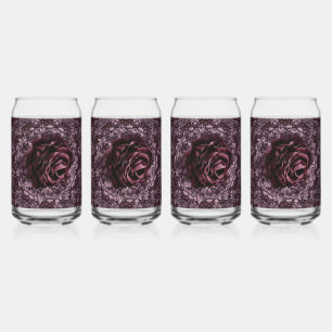 Rose Mandala Can Glass