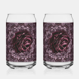 Rose Mandala Can Glass