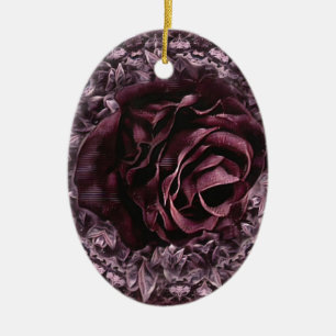 Rose Mandala Ceramic Tree Decoration