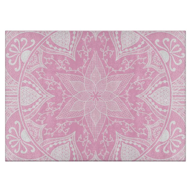 Rose Mandala Cutting Board (Front)