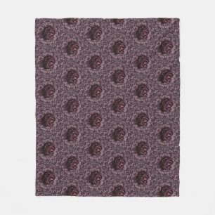 Rose Mandala  Fleece Blanket