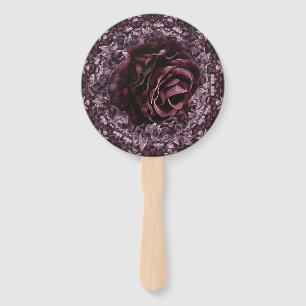 Rose Mandala Hand Fan