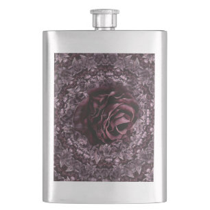 Rose Mandala Hip Flask