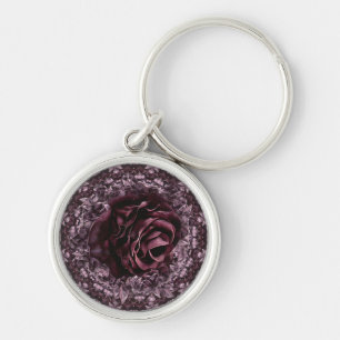 Rose Mandala  Key Ring