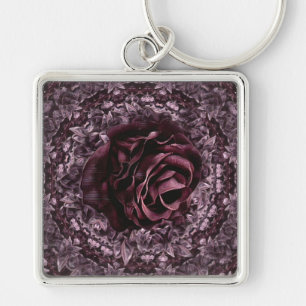 Rose Mandala Key Ring