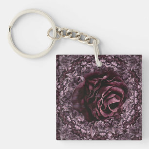 Rose Mandala  Key Ring