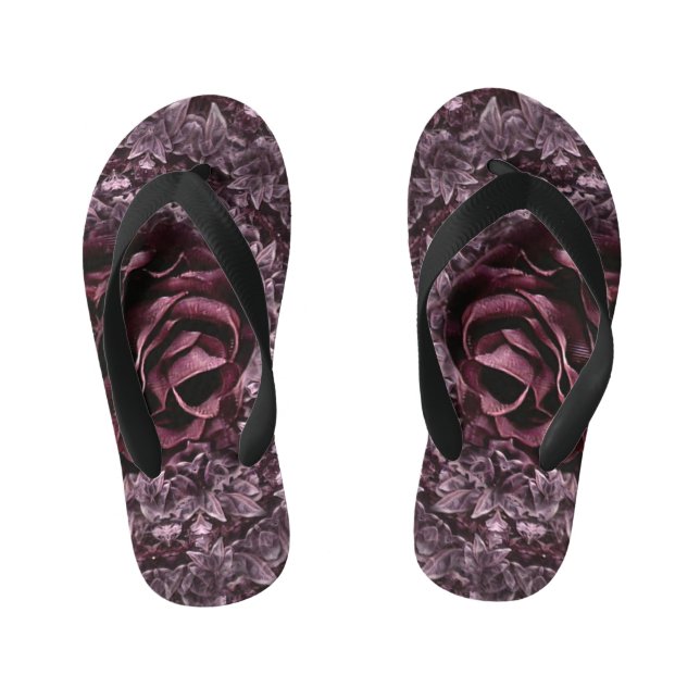 Rose Mandala  Kid's Jandals (Footbed)