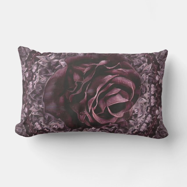 Rose Mandala  Lumbar Cushion (Front)