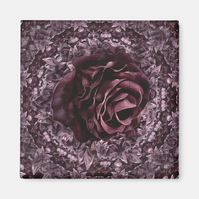 Rose Mandala  Magnet (Front)