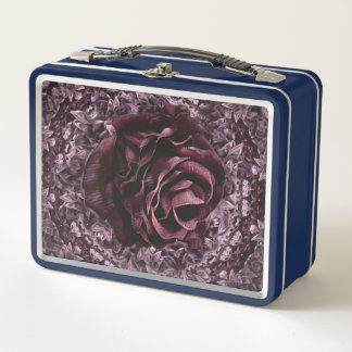 Rose Mandala Metal Lunch Box