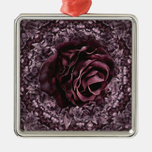 Rose Mandala  Metal Tree Decoration