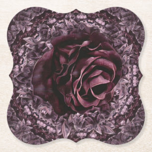 Rose Mandala  Paper Coaster