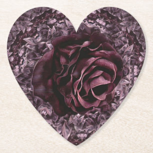 Rose Mandala  Paper Coaster