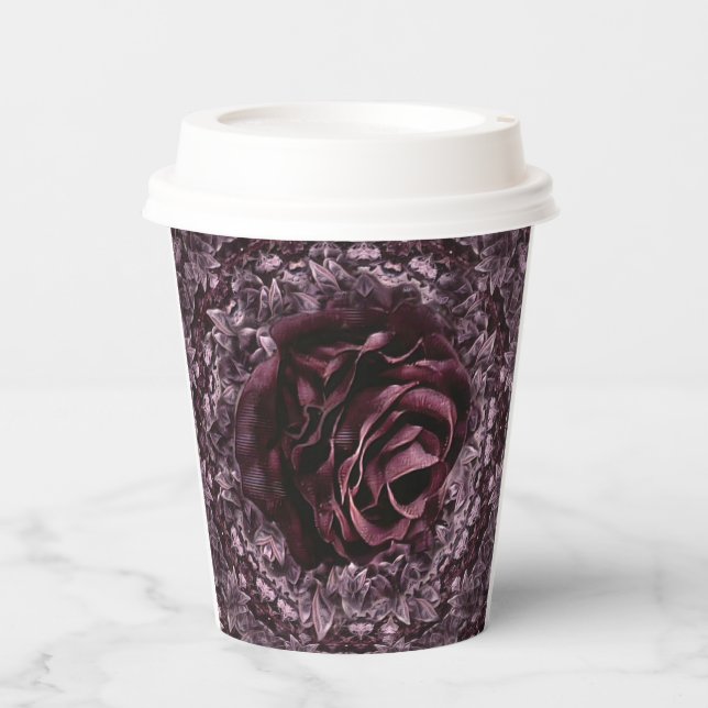 Rose Mandala  Paper Cups (Front)