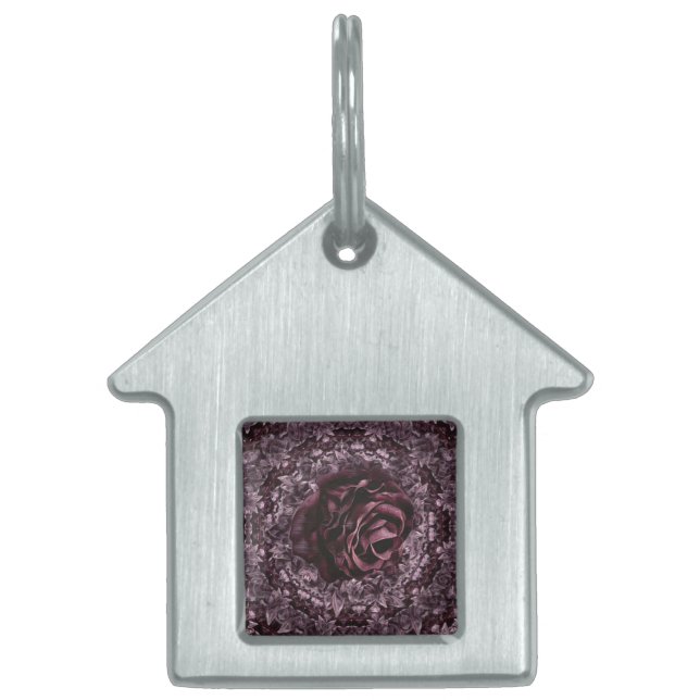 Rose Mandala  Pet ID Tag (Front)