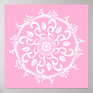 Rose Mandala Poster