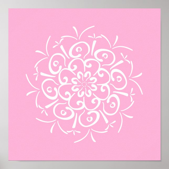 Rose Mandala Poster (Front)