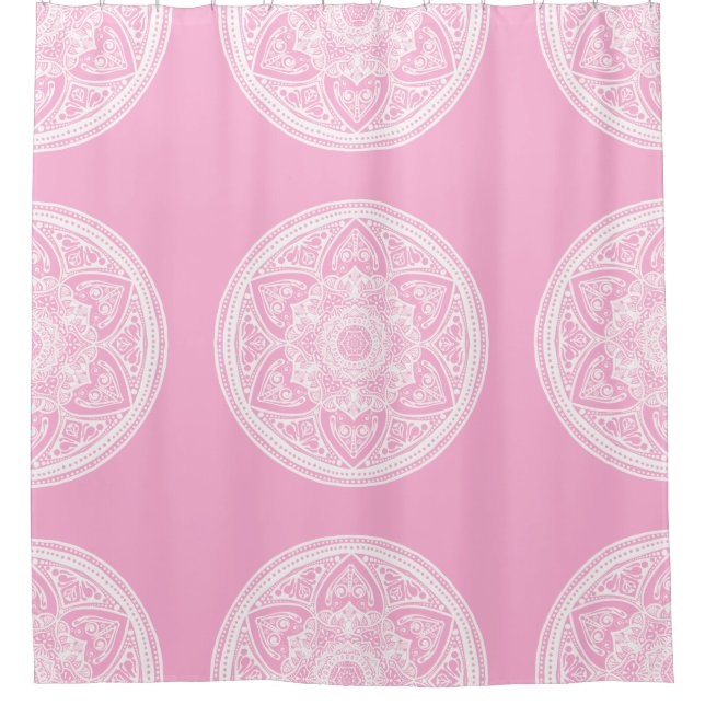 Rose Mandala Shower Curtain (Front)