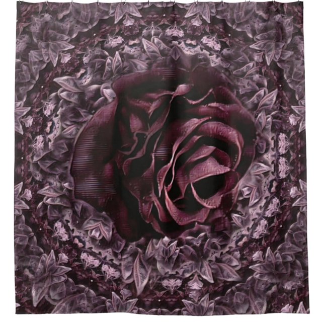 Rose Mandala  Shower Curtain (Front)