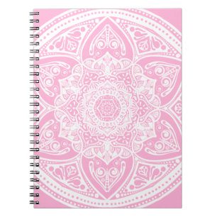 Rose Mandala Spiral Notebook