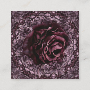 Rose Mandala Square Business Card