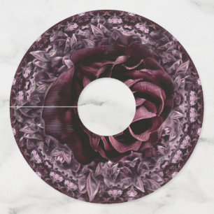 Rose Mandala  Wine Glass Tag