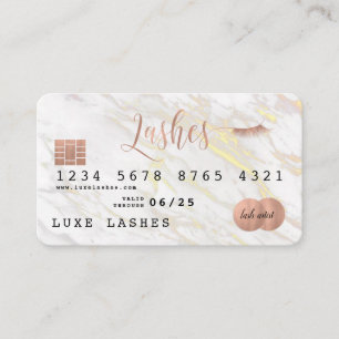 Rose + Marble Credit Card Lash Business Cards