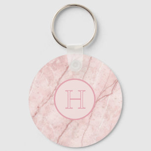 Rose Marble Organic Dusty Rose Blush Key Ring