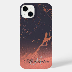 Rose Marble Texture iPhone 14 Plus Case