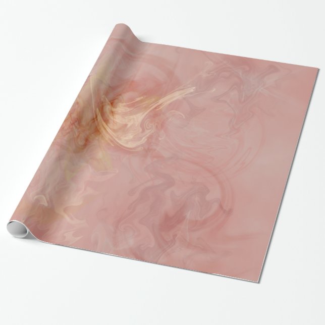 Rose Marble Vintage Steampunk Wrapping Paper (Unrolled)