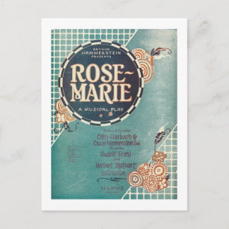 Rose Marie A Musical Play Songbook Cover Postcard