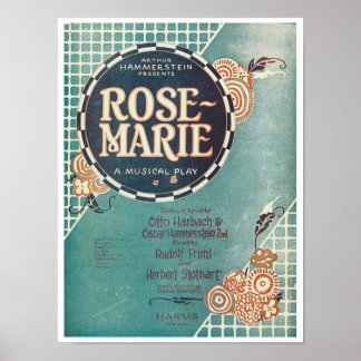 Rose Marie A Musical Play Songbook Cover Poster