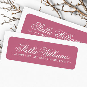 Rose mauve romantic calligraphy script