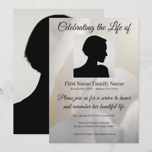 Rose memorial invitation