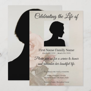 Rose memorial invitation