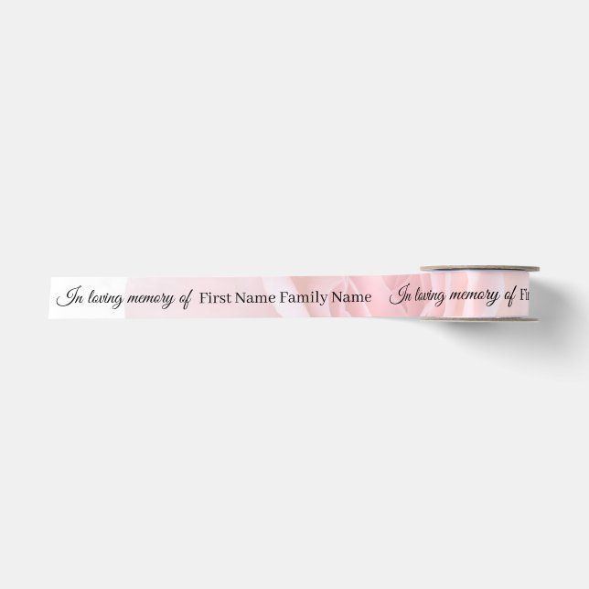  Rose memorial ribbon Satin Ribbon (Front)