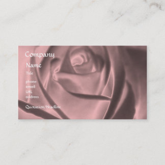 Rose - Metallic Rose - business card template