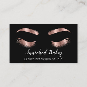 Rose Microblading Makeup Eyelashes QR Code Logo Bu Business Card