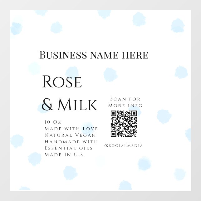 Rose milk handmade soap business QR code add detai (Sheet)