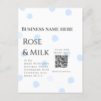 Rose milk handmade soap business QR code add detai