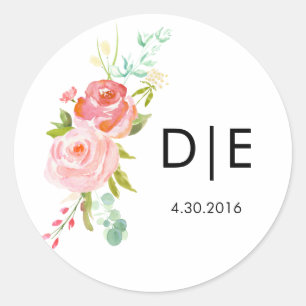 Rose Monogram Label