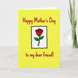 Rose Mothers Day Friend Card