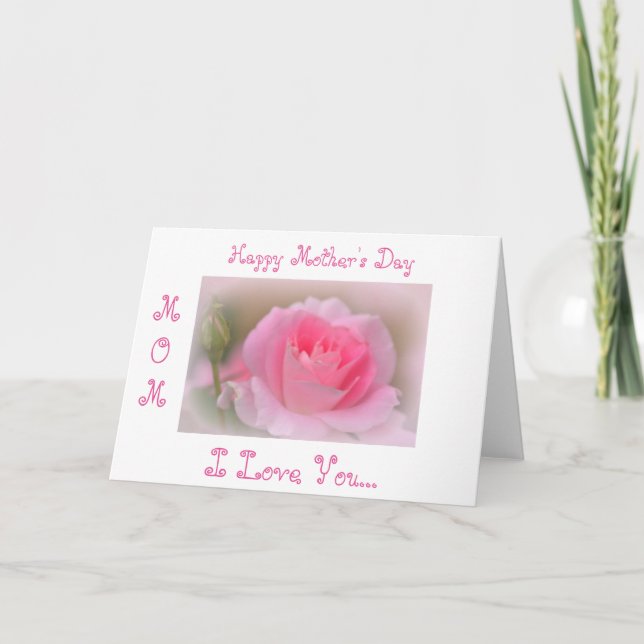 Rose Mothers Day Greeting Card (Front)